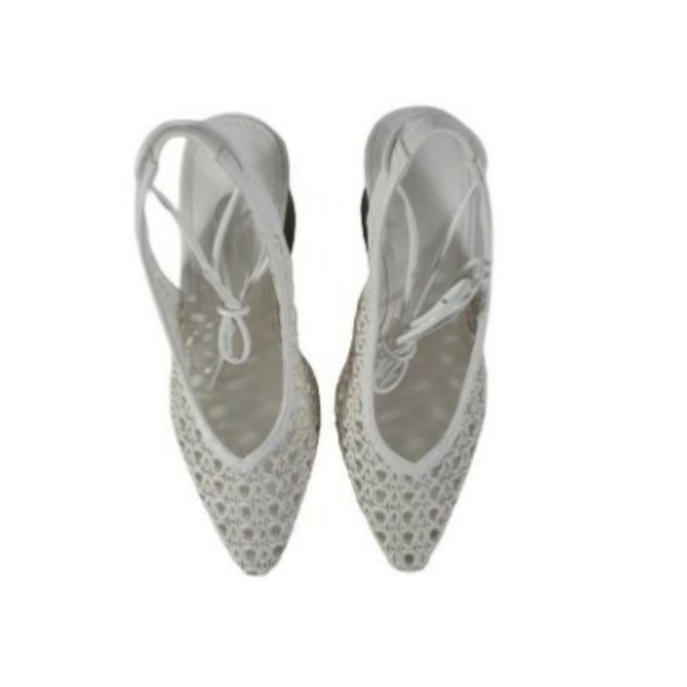 ASOS Shoes womens White Sling Back Slip On Pointed Toe Size 3 - Picture 7 of 11